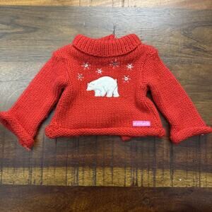 American Girl Doll Polar Bear Red Sweater ONLY NO Headband
